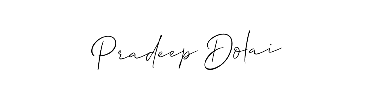 This is the best signature style for the Pradeep Dolai name. Also you like these signature font (Allison_Script). Mix name signature. Pradeep Dolai signature style 2 images and pictures png