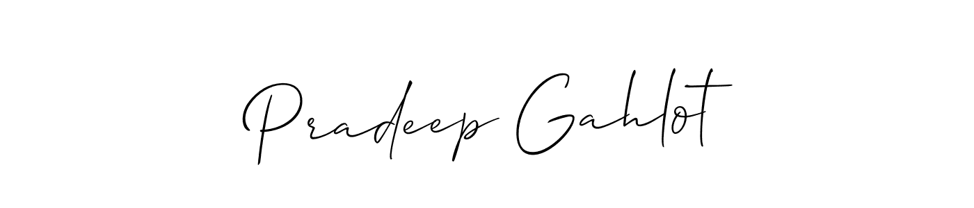 How to Draw Pradeep Gahlot signature style? Allison_Script is a latest design signature styles for name Pradeep Gahlot. Pradeep Gahlot signature style 2 images and pictures png