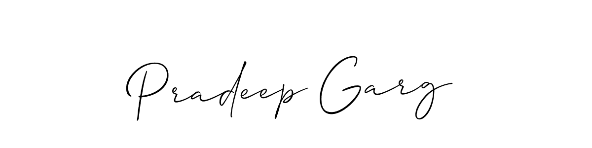 Pradeep Garg stylish signature style. Best Handwritten Sign (Allison_Script) for my name. Handwritten Signature Collection Ideas for my name Pradeep Garg. Pradeep Garg signature style 2 images and pictures png