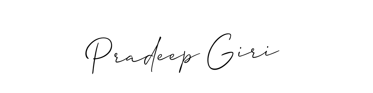 Design your own signature with our free online signature maker. With this signature software, you can create a handwritten (Allison_Script) signature for name Pradeep Giri. Pradeep Giri signature style 2 images and pictures png