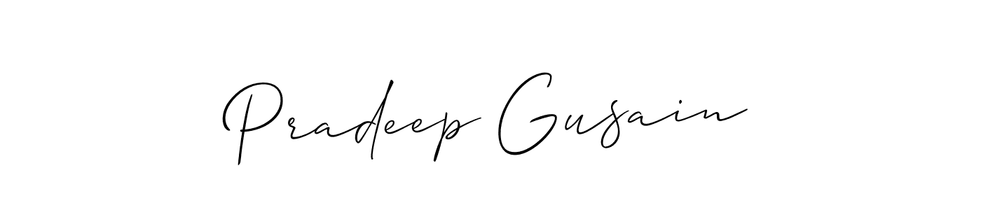 Make a short Pradeep Gusain signature style. Manage your documents anywhere anytime using Allison_Script. Create and add eSignatures, submit forms, share and send files easily. Pradeep Gusain signature style 2 images and pictures png