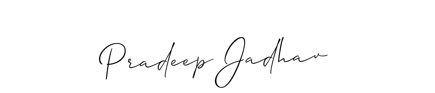 It looks lik you need a new signature style for name Pradeep Jadhav. Design unique handwritten (Allison_Script) signature with our free signature maker in just a few clicks. Pradeep Jadhav signature style 2 images and pictures png