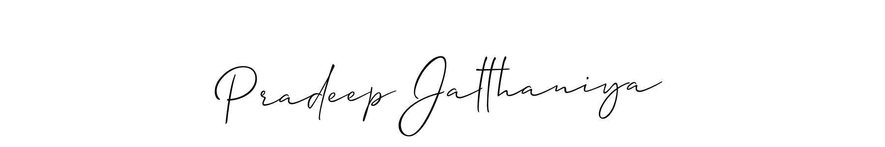 Pradeep Jalthaniya stylish signature style. Best Handwritten Sign (Allison_Script) for my name. Handwritten Signature Collection Ideas for my name Pradeep Jalthaniya. Pradeep Jalthaniya signature style 2 images and pictures png
