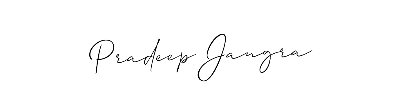 Make a beautiful signature design for name Pradeep Jangra. Use this online signature maker to create a handwritten signature for free. Pradeep Jangra signature style 2 images and pictures png