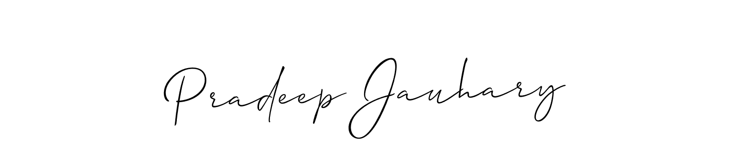 Design your own signature with our free online signature maker. With this signature software, you can create a handwritten (Allison_Script) signature for name Pradeep Jauhary. Pradeep Jauhary signature style 2 images and pictures png