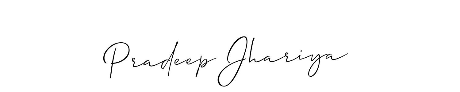 How to make Pradeep Jhariya name signature. Use Allison_Script style for creating short signs online. This is the latest handwritten sign. Pradeep Jhariya signature style 2 images and pictures png