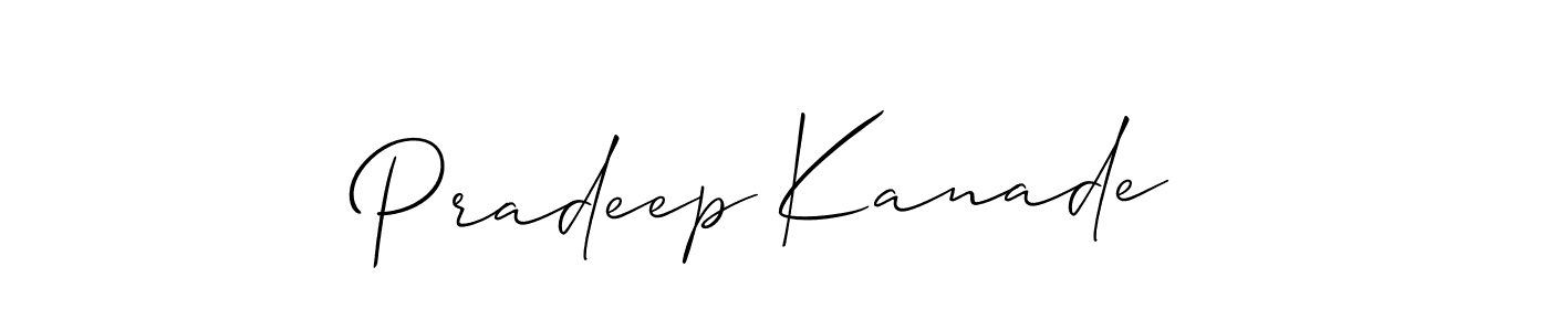 Also You can easily find your signature by using the search form. We will create Pradeep Kanade name handwritten signature images for you free of cost using Allison_Script sign style. Pradeep Kanade signature style 2 images and pictures png