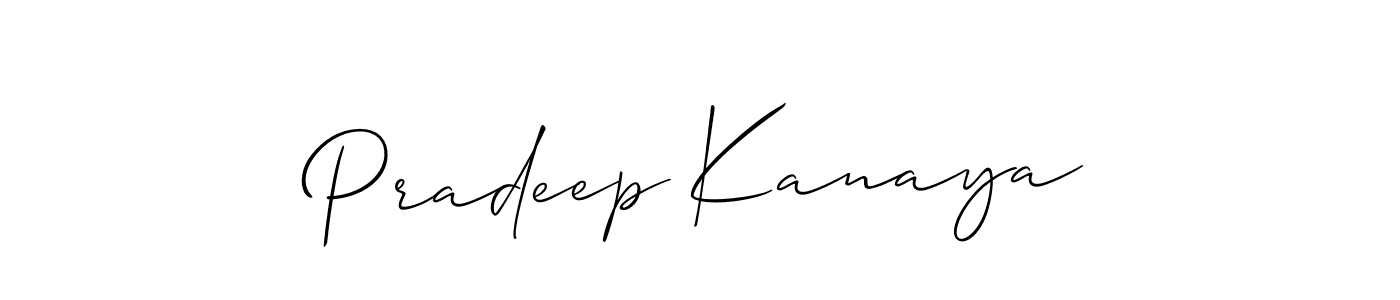 Pradeep Kanaya stylish signature style. Best Handwritten Sign (Allison_Script) for my name. Handwritten Signature Collection Ideas for my name Pradeep Kanaya. Pradeep Kanaya signature style 2 images and pictures png