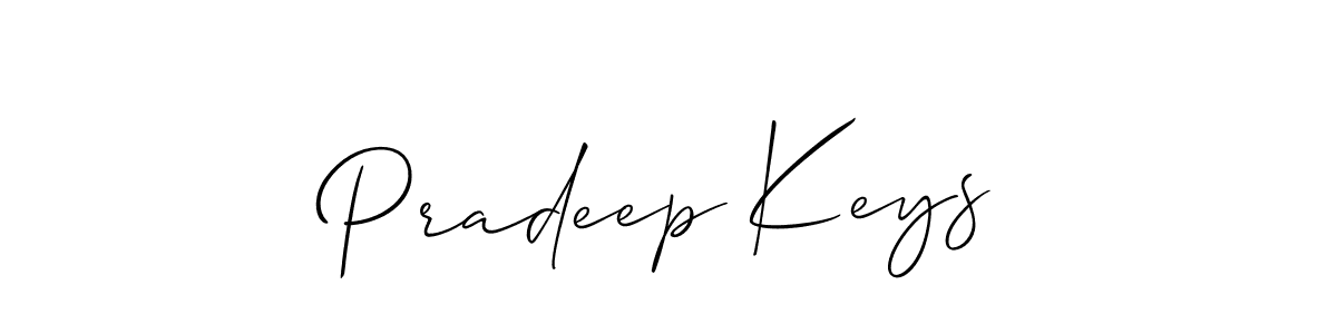How to make Pradeep Keys signature? Allison_Script is a professional autograph style. Create handwritten signature for Pradeep Keys name. Pradeep Keys signature style 2 images and pictures png