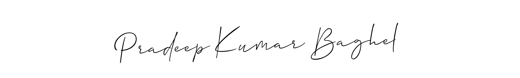 Create a beautiful signature design for name Pradeep Kumar Baghel. With this signature (Allison_Script) fonts, you can make a handwritten signature for free. Pradeep Kumar Baghel signature style 2 images and pictures png