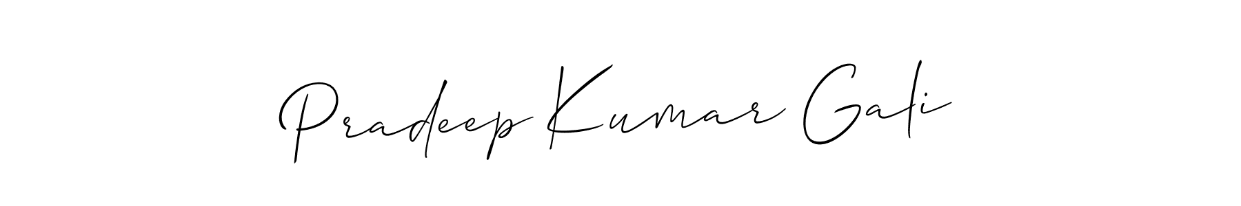 Similarly Allison_Script is the best handwritten signature design. Signature creator online .You can use it as an online autograph creator for name Pradeep Kumar Gali. Pradeep Kumar Gali signature style 2 images and pictures png