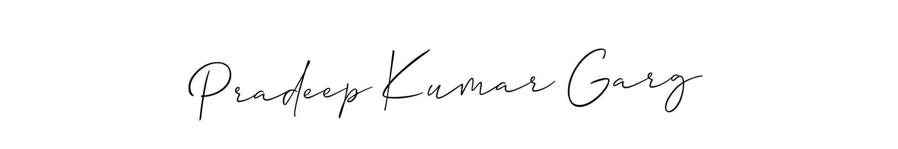 Pradeep Kumar Garg stylish signature style. Best Handwritten Sign (Allison_Script) for my name. Handwritten Signature Collection Ideas for my name Pradeep Kumar Garg. Pradeep Kumar Garg signature style 2 images and pictures png