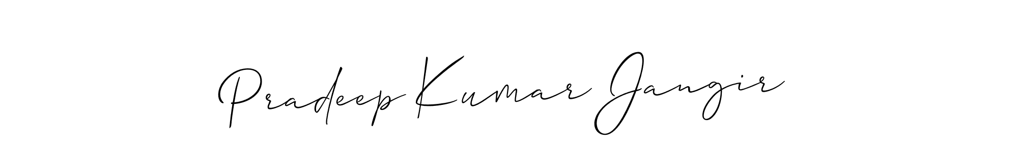 Use a signature maker to create a handwritten signature online. With this signature software, you can design (Allison_Script) your own signature for name Pradeep Kumar Jangir. Pradeep Kumar Jangir signature style 2 images and pictures png