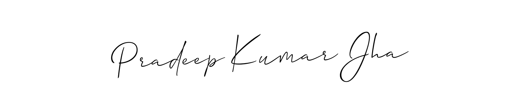 This is the best signature style for the Pradeep Kumar Jha name. Also you like these signature font (Allison_Script). Mix name signature. Pradeep Kumar Jha signature style 2 images and pictures png