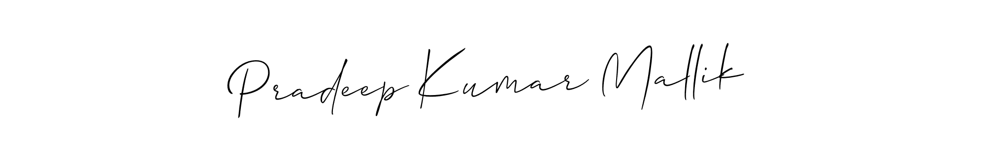 Use a signature maker to create a handwritten signature online. With this signature software, you can design (Allison_Script) your own signature for name Pradeep Kumar Mallik. Pradeep Kumar Mallik signature style 2 images and pictures png