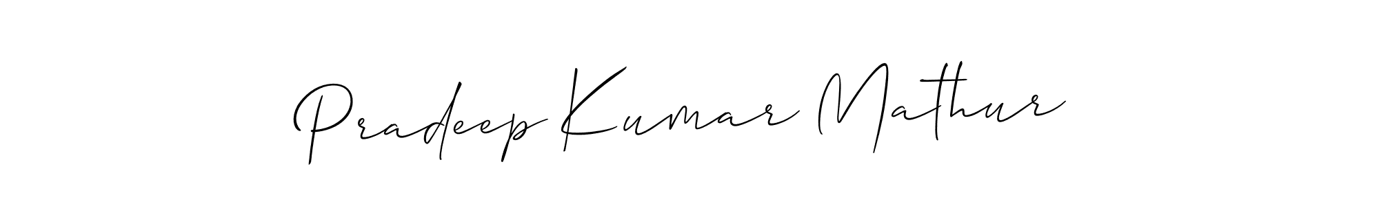 Make a beautiful signature design for name Pradeep Kumar Mathur. Use this online signature maker to create a handwritten signature for free. Pradeep Kumar Mathur signature style 2 images and pictures png