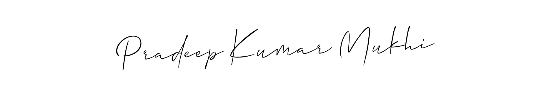 This is the best signature style for the Pradeep Kumar Mukhi name. Also you like these signature font (Allison_Script). Mix name signature. Pradeep Kumar Mukhi signature style 2 images and pictures png