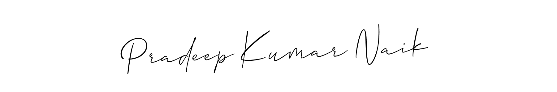 How to make Pradeep Kumar Naik name signature. Use Allison_Script style for creating short signs online. This is the latest handwritten sign. Pradeep Kumar Naik signature style 2 images and pictures png