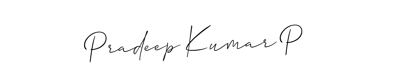 Best and Professional Signature Style for Pradeep Kumar P. Allison_Script Best Signature Style Collection. Pradeep Kumar P signature style 2 images and pictures png