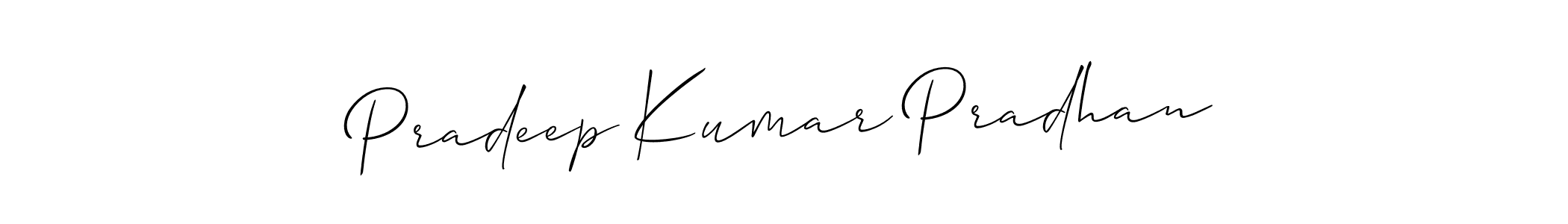 How to make Pradeep Kumar Pradhan signature? Allison_Script is a professional autograph style. Create handwritten signature for Pradeep Kumar Pradhan name. Pradeep Kumar Pradhan signature style 2 images and pictures png