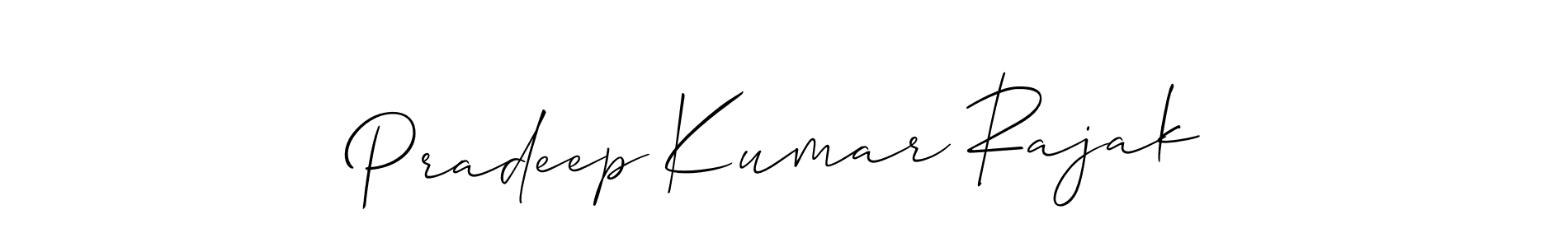 Make a beautiful signature design for name Pradeep Kumar Rajak. With this signature (Allison_Script) style, you can create a handwritten signature for free. Pradeep Kumar Rajak signature style 2 images and pictures png