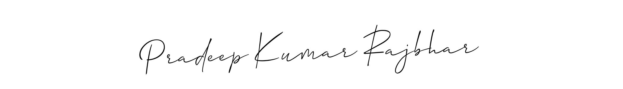 Make a beautiful signature design for name Pradeep Kumar Rajbhar. With this signature (Allison_Script) style, you can create a handwritten signature for free. Pradeep Kumar Rajbhar signature style 2 images and pictures png