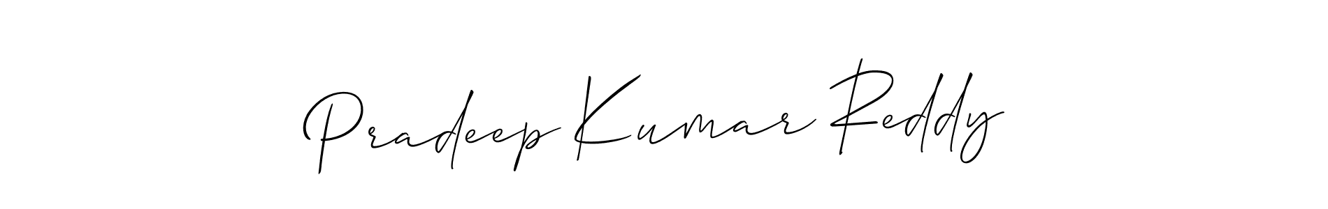 It looks lik you need a new signature style for name Pradeep Kumar Reddy. Design unique handwritten (Allison_Script) signature with our free signature maker in just a few clicks. Pradeep Kumar Reddy signature style 2 images and pictures png