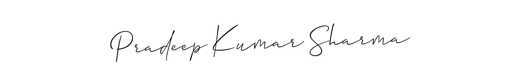 How to make Pradeep Kumar Sharma signature? Allison_Script is a professional autograph style. Create handwritten signature for Pradeep Kumar Sharma name. Pradeep Kumar Sharma signature style 2 images and pictures png