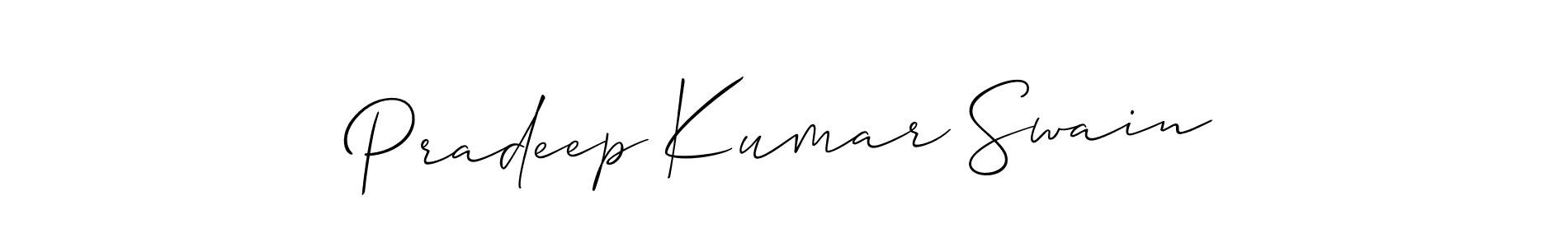 You should practise on your own different ways (Allison_Script) to write your name (Pradeep Kumar Swain) in signature. don't let someone else do it for you. Pradeep Kumar Swain signature style 2 images and pictures png
