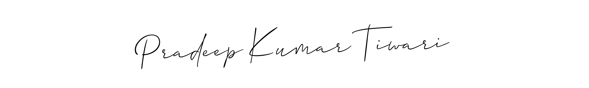 Use a signature maker to create a handwritten signature online. With this signature software, you can design (Allison_Script) your own signature for name Pradeep Kumar Tiwari. Pradeep Kumar Tiwari signature style 2 images and pictures png
