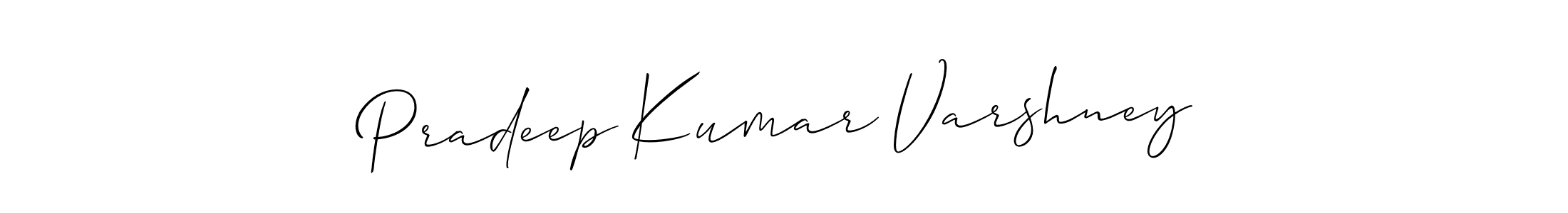 Make a short Pradeep Kumar Varshney signature style. Manage your documents anywhere anytime using Allison_Script. Create and add eSignatures, submit forms, share and send files easily. Pradeep Kumar Varshney signature style 2 images and pictures png