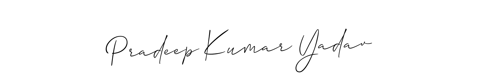 How to Draw Pradeep Kumar Yadav signature style? Allison_Script is a latest design signature styles for name Pradeep Kumar Yadav. Pradeep Kumar Yadav signature style 2 images and pictures png