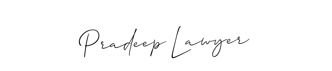 Create a beautiful signature design for name Pradeep Lawyer. With this signature (Allison_Script) fonts, you can make a handwritten signature for free. Pradeep Lawyer signature style 2 images and pictures png