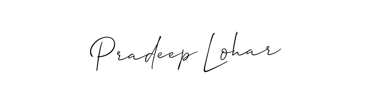 Similarly Allison_Script is the best handwritten signature design. Signature creator online .You can use it as an online autograph creator for name Pradeep Lohar. Pradeep Lohar signature style 2 images and pictures png