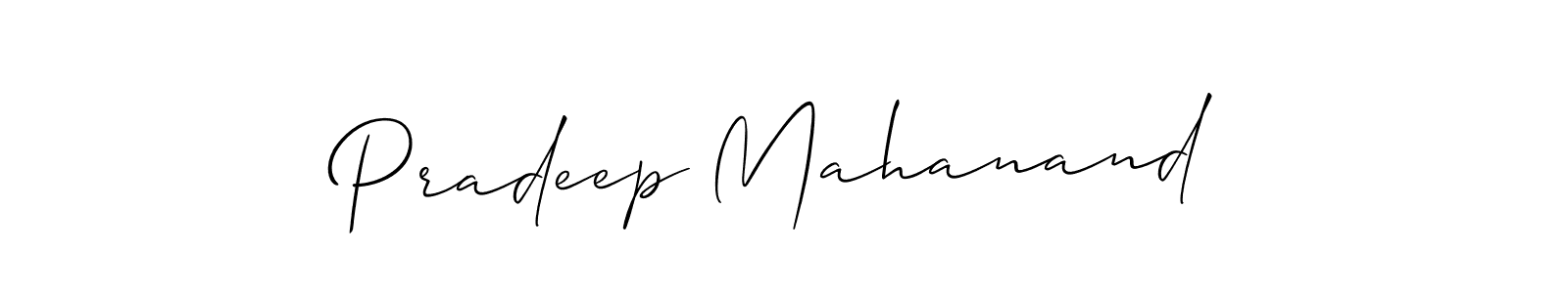 Use a signature maker to create a handwritten signature online. With this signature software, you can design (Allison_Script) your own signature for name Pradeep Mahanand. Pradeep Mahanand signature style 2 images and pictures png