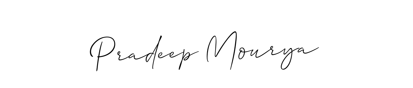 Also we have Pradeep Mourya name is the best signature style. Create professional handwritten signature collection using Allison_Script autograph style. Pradeep Mourya signature style 2 images and pictures png