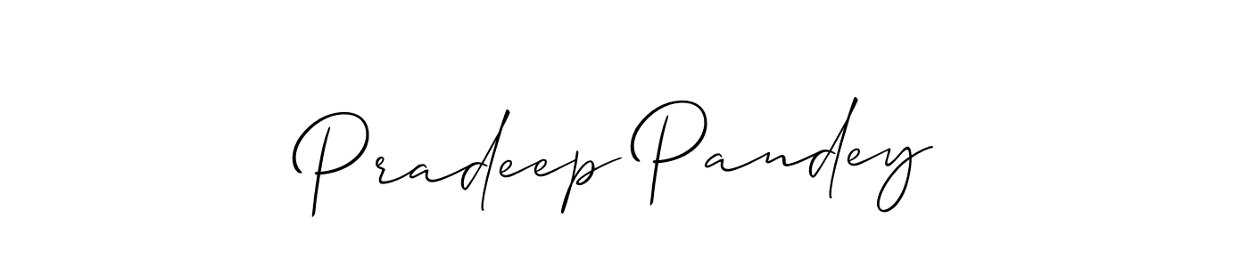 Allison_Script is a professional signature style that is perfect for those who want to add a touch of class to their signature. It is also a great choice for those who want to make their signature more unique. Get Pradeep Pandey name to fancy signature for free. Pradeep Pandey signature style 2 images and pictures png