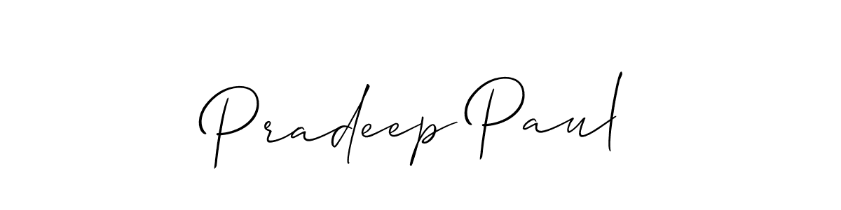 How to make Pradeep Paul signature? Allison_Script is a professional autograph style. Create handwritten signature for Pradeep Paul name. Pradeep Paul signature style 2 images and pictures png