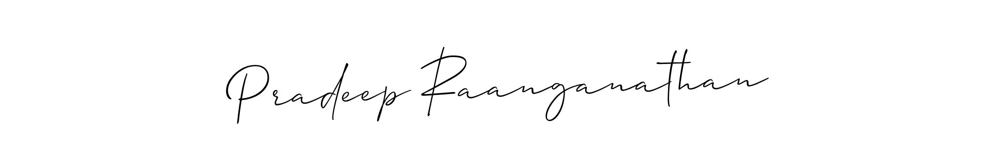 Use a signature maker to create a handwritten signature online. With this signature software, you can design (Allison_Script) your own signature for name Pradeep Raanganathan. Pradeep Raanganathan signature style 2 images and pictures png