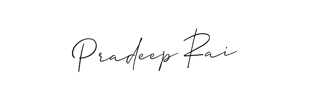 The best way (Allison_Script) to make a short signature is to pick only two or three words in your name. The name Pradeep Rai include a total of six letters. For converting this name. Pradeep Rai signature style 2 images and pictures png