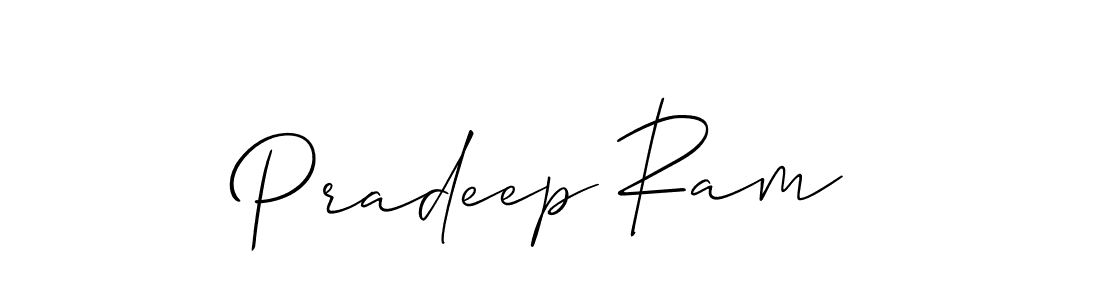 Design your own signature with our free online signature maker. With this signature software, you can create a handwritten (Allison_Script) signature for name Pradeep Ram. Pradeep Ram signature style 2 images and pictures png