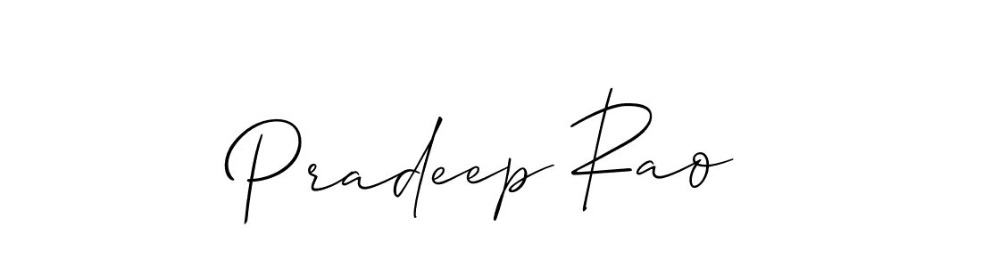 Design your own signature with our free online signature maker. With this signature software, you can create a handwritten (Allison_Script) signature for name Pradeep Rao. Pradeep Rao signature style 2 images and pictures png