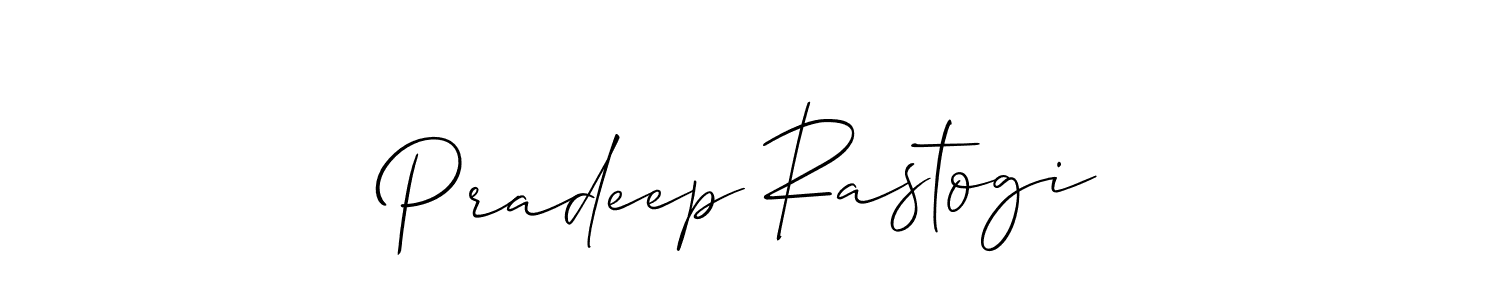 You should practise on your own different ways (Allison_Script) to write your name (Pradeep Rastogi) in signature. don't let someone else do it for you. Pradeep Rastogi signature style 2 images and pictures png