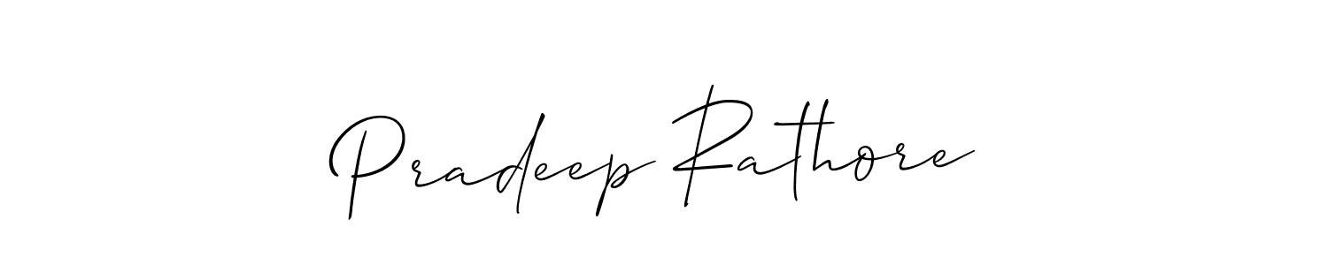 Create a beautiful signature design for name Pradeep Rathore. With this signature (Allison_Script) fonts, you can make a handwritten signature for free. Pradeep Rathore signature style 2 images and pictures png