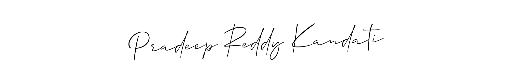 Create a beautiful signature design for name Pradeep Reddy Kandati. With this signature (Allison_Script) fonts, you can make a handwritten signature for free. Pradeep Reddy Kandati signature style 2 images and pictures png