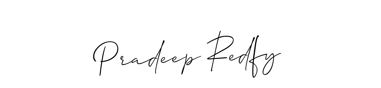 Allison_Script is a professional signature style that is perfect for those who want to add a touch of class to their signature. It is also a great choice for those who want to make their signature more unique. Get Pradeep Redfy name to fancy signature for free. Pradeep Redfy signature style 2 images and pictures png