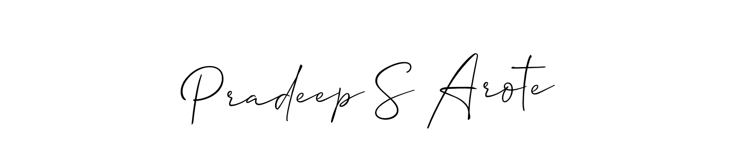 Once you've used our free online signature maker to create your best signature Allison_Script style, it's time to enjoy all of the benefits that Pradeep S Arote name signing documents. Pradeep S Arote signature style 2 images and pictures png