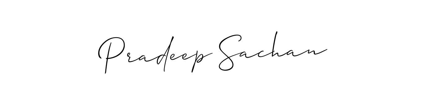 Use a signature maker to create a handwritten signature online. With this signature software, you can design (Allison_Script) your own signature for name Pradeep Sachan. Pradeep Sachan signature style 2 images and pictures png