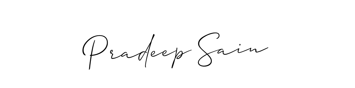 It looks lik you need a new signature style for name Pradeep Sain. Design unique handwritten (Allison_Script) signature with our free signature maker in just a few clicks. Pradeep Sain signature style 2 images and pictures png