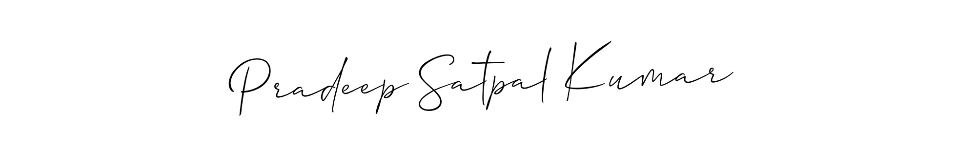 Use a signature maker to create a handwritten signature online. With this signature software, you can design (Allison_Script) your own signature for name Pradeep Satpal Kumar. Pradeep Satpal Kumar signature style 2 images and pictures png